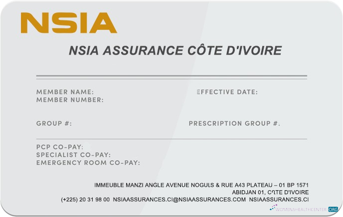 Download Côte d'Ivoire health insurance card Photoshop template